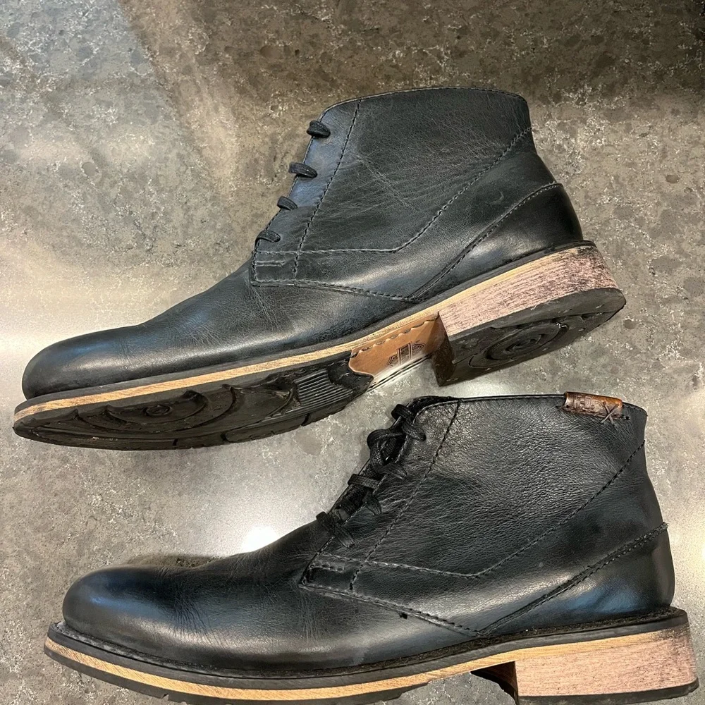 Harley-Davidson Black Leather Chukka style Motorcycle Boots, size 10